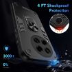 Tecno Camon 30 4G Shockproof Metal Ring Holder Phone Case - Black - 4