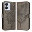 Blackview Color 8 Embossed Butterfly Leather Phone Case - Grey - 2