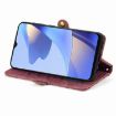 OPPO Reno8 Pro 5G Red Leather Phone Case - Geometric Zipper Wallet - 4