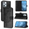 Blackview A53 Embossed Butterfly Leather Phone Case - Black - 1