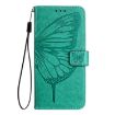 Blackview A53 Green Embossed Butterfly Leather Phone Case - 3