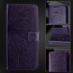 Blackview Shark 8 Embossed Butterfly Leather Phone Case - Dark Purple - 6