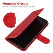 OnePlus Nord N100 Red Leather Phone Case - Geometric Lines Skin Feel - 5