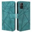 OnePlus Nord N10 5G Green Leather Phone Case - Geometric Lines - 2