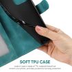 OnePlus 9 Pro Green Leather Phone Case - Geometric Lines Skin Feel - 6