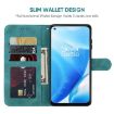 OnePlus Nord N200 5G Green Leather Phone Case - Geometric Lines - 3