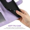 OnePlus 8 Geometric Lines Leather Phone Case (Purple) - 6