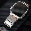 Apple Watch Series 5 40mm Titanium Metal Watch Band - Silver - 5