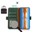 For Honor 200 KHAZNEH Genuine Leather RFID Phone Case (Green) - 4