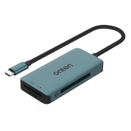 Onten C15 USB-C/Type-C CFast 2.0 & SD TF Card Reader Green - 1