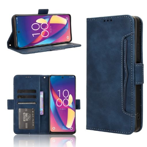 TCL 50 XL 5G Blue Leather Phone Case with Card Slots - 1