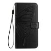 itel S24 Embossed Butterfly Leather Phone Case - Black - 3