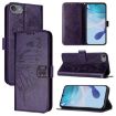 Dark Purple Butterfly Leather Phone Case for iPod Touch 7/6/5 - 1