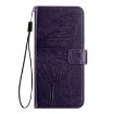 Dark Purple Butterfly Leather Phone Case for iPod Touch 7/6/5 - 3