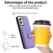 Motorola Moto G Power 5G 2024 R20 Ring Card Holder Phone Case - Purple - 3