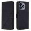 Oukitel C51 Crossbody 3D Embossed Flip Leather Phone Case - Black - 2