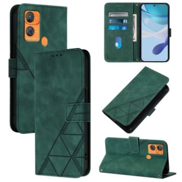 Oukitel C33 Crossbody Green Leather Phone Case - 1