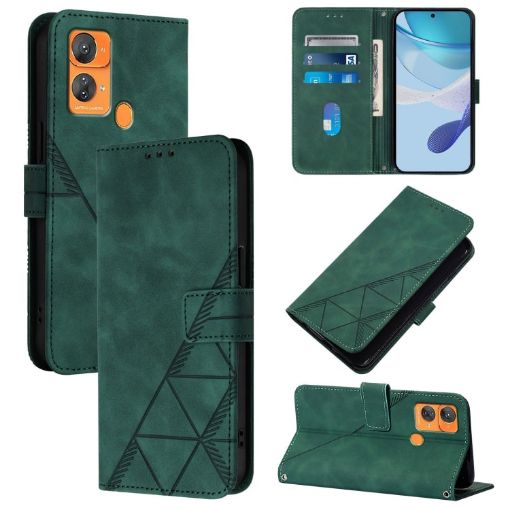 Oukitel C33 Crossbody Green Leather Phone Case - 1