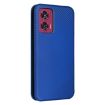 Motorola Edge 50 Fusion Carbon Fiber Texture Flip Leather Phone Case Blue - 3