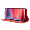 Motorola Edge 50 Pro 5G Red Leather Phone Case - Magnetic Buckle & Retro Texture - 5
