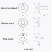 Dyson Hair Dryer Wall-mounted Storage Rack - Wooden Shelf - 4