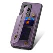 For Honor X7a Retro Leather Zipper Wallet Back Phone Case Purple - 4