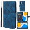 Blue Leather Phone Case - For Honor X7 Skin Feel Geometric Lines - 1