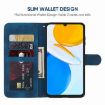 Blue Leather Phone Case - For Honor X7 Skin Feel Geometric Lines - 3