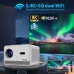 M10 Plus 1280x720P Projector 2.4G/5G WIFI Bluetooth 5.2 Android 11 - UK Plug - 2