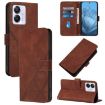 Blackview Color 8 Crossbody 3D Embossed Flip Leather Phone Case - Brown - 1