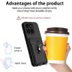 For Honor X6a Global R20 Ring Card Holder Phone Case - Black - 3