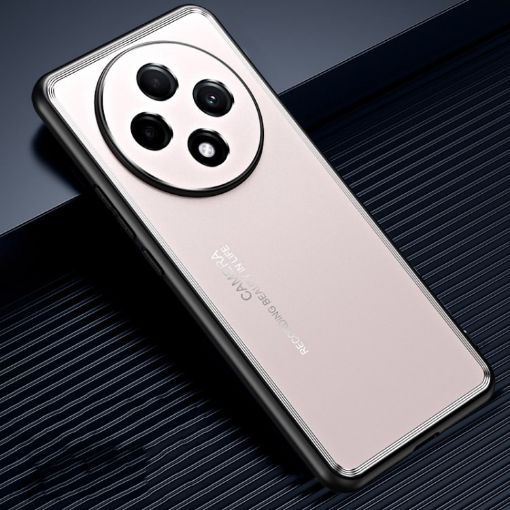 OPPO A3 Pro 5G Frosted Metal Phone Case - Gold - 1