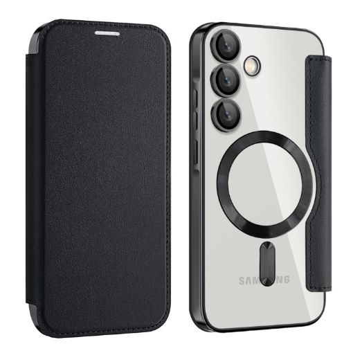 Samsung Galaxy A55 5G MagSafe RFID Anti-theft Leather Phone Case - 1