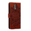 Motorola Moto G4 Sun Mandala Leather Case - Brown - 3