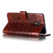 Motorola Moto G4 Sun Mandala Leather Case - Brown - 5