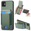Samsung Galaxy M53 5G Carbon Fiber Wallet Stand Phone Case Green - 1