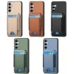 Samsung Galaxy M53 5G Carbon Fiber Wallet Stand Phone Case Green - 6
