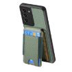 Samsung Galaxy S22+ 5G Carbon Fiber Wallet Stand Case Green - 3