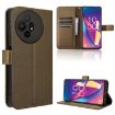 TCL 50 XL 5G Brown Leather Phone Case - Diamond Texture - 1