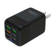 150W Multi-port Fast Charger, US Plug - 3 x USB + 3 x USB-C/Type-C (Black) - 1