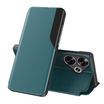 Xiaomi Poco F6 Attraction Flip Holder Leather Phone Case - Green - 1