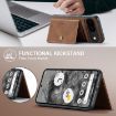 Google Pixel 9 JEEHOOD J01 Retro Wallet Phone Case (Brown) - 3