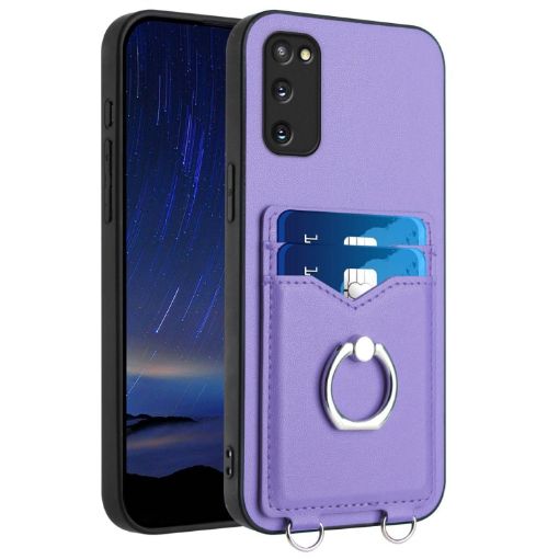 Samsung Galaxy S20 FE R20 Ring Card Holder Phone Case - Purple - 1