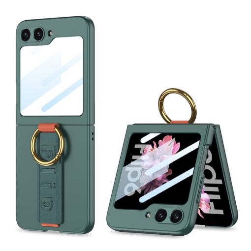 Samsung Galaxy Z Flip6 GKK Shockproof Phone Case with Ring Strap - 1