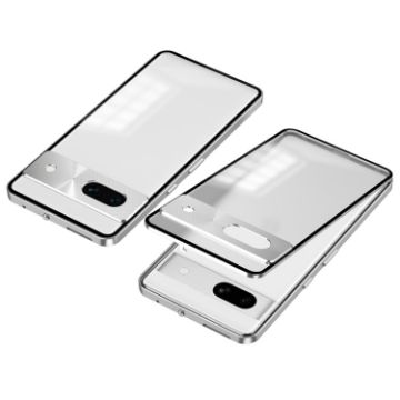 Google Pixel 8a Metal Frame Phone Case (Silver) - 1