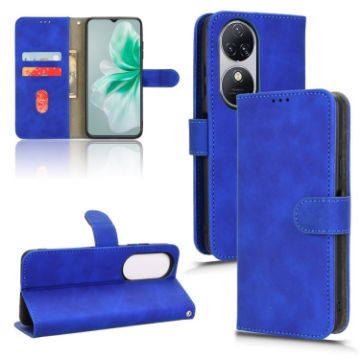 Oukitel C38 Blue Leather Phone Case - Magnetic Flip Design - 1