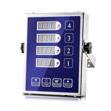 4 Channel Commercial Kitchen Timer EU Plug Blue - 1