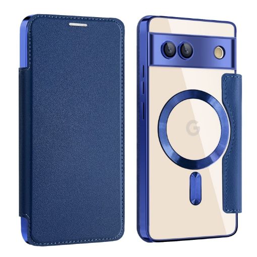 Google Pixel 7a MagSafe Magnetic RFID Anti-theft Leather Phone Case - 1