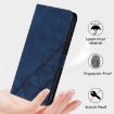 TCL 50 XE 5G Crossbody 3D Embossed Flip Leather Phone Case Blue - 6