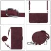 TCL 50 XE 5G Crossbody Phone Case - Wine Red - 3